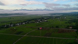 關山鎮電光部落、月眉里的縱谷晨嵐空拍(4K)