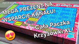 MEGA PREZENT NA WSPARCIE KANAŁU! Cała Paczka Krzyżówki XL #1 | Zdrapki Lotto