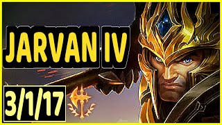 JARVAN IV VS LEE SIN - 3/1/17 KDA JUNGLE GAMEPLAY CHALLENGER I