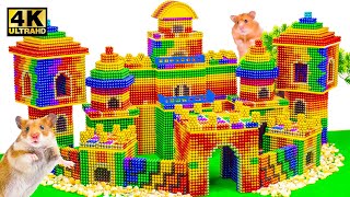 DIY Build Amazing MEGABIG Castle for Hamster Most Beautiful Castle Form Magnetic Balls (Satisfying)