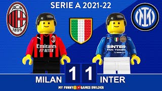 Milan - Inter 1-1 • Serie A 2021/22 • Gol e Sintesi Derby Milano • Goals Highlights Lego Football