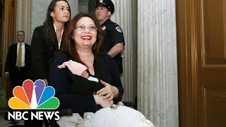 Senator Tammy Duckworth Report To Capitol Hill With Newborn Baby In Tow | NBC News