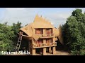 Amazing Design Mud Villa House Shape Fish By Ancient Skills in the Forest [Part 2]