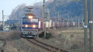 列車番号4060　EF510-511　羽越本線（間島～村上）60P　19/02/23　(失敗作、途中で電池切れ)