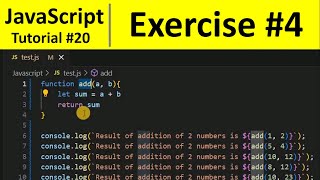 JavaScript Tutorial 20 - Exercise using Functions in JavaScript | Programming For Beginners