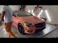 2012 cls550 wrapped in teckwrap coral peach