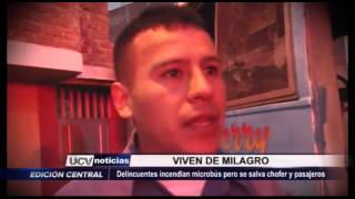 Trujillo: Delincuentes incendian microbús