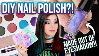 Making DIY Nail Polish Out of EYESHADOW!! || KELLI MARISSA
