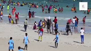 Muuqaal qurux badan iyo damaashaadka Xeebta Liido Moqdisho-Somalia.