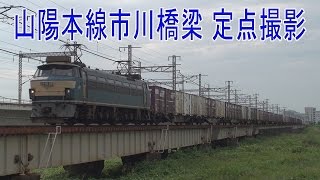 【走行動画】山陽本線市川橋梁で列車ウォッチング