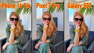 Galaxy S22 VS Pixel 7 Pro VS iPhone 14 Pro - Camera Comparison - Surprising Results!