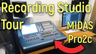 INCREDIBLE Recording Studio Setup Tour  - Midas PRO2c