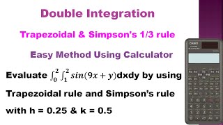 Numerical methods | Double integration | trapezoidal rule & Simpson's 1/3 rule | Problem in Tamil