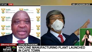 Covid-19 vaccine factory launched in Cape Town: Health Minister Dr. Joe Phaahla