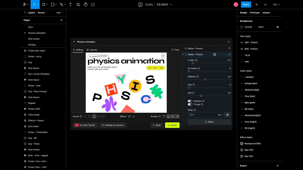 Physics Animation Plugin For Figma Youtube