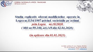 Studiu explicativ aferent modificărilor operate în Legea nr.1134/1997