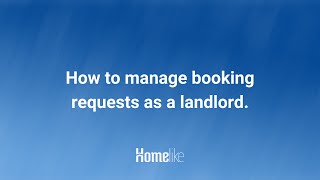 How to manage booking requests as a landlord