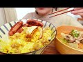 【asmr】natto and egg over rice｜eating sounds｜mukbang