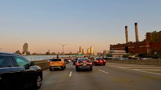 Driving from The Bronx to Times Square at Sunset | NYC Dusk Drive 4K