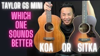 SPRUCE or KOA - TAYLOR GS MINI which one sounds better - guitar review in singapore