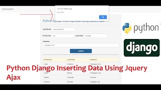 Python Django Inserting Data Using Jquery Ajax