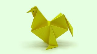 DIY Paper Chicken Making Idea - How To Make Origami Hen - How To Fold A Paper Hen Easy Tutorial