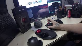 Elecom Deft Pro M-DPT1MRXBK trackball / mouse/ Unboxing Review comparison