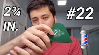 What a Number #22 Hair Clipper Guard Looks Like | 2 ¾ inches