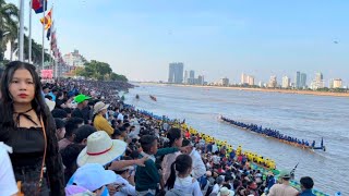 Happy Cambodia Water Festival 2024 - Walking Tour 4K - Phnom Penh City