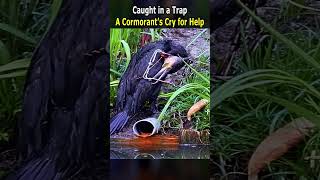 Caught in a Trap, A Cormorant’s Cry for Help