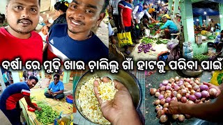 ଆଜି ଗାଁ ହାଟ ରୁ ପରିବା କିଣା