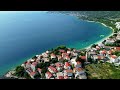 gradac by drone riwiera makarska croatia