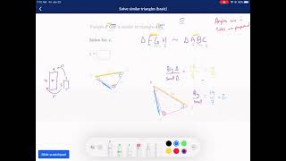 Khan Academy Tutorial: solve similar triangles (basic)