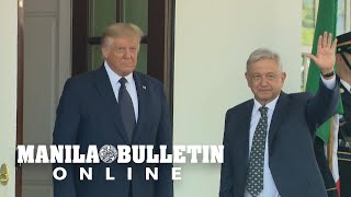 Trump greets Mexican President Lopez Obrador at the White House