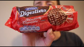 McVitie’s Digestives Strawberry Cheesecake Flavour Biscuit Review - Taste Test