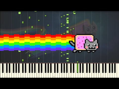 Nyan Cat Theme Concert Band Arrangement Nyan Cat Piano Sheet - nyan cat piano tutorial synthesia kyle landry sheets