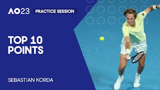 Sebastian Korda | Top 10 Points | Australian Open 2023
