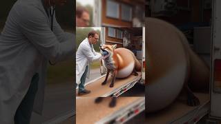 Man help a pregnant fox #fox #foxlover #pregnant #treatment #babyanimal #humanity #calf #rescue