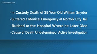 Sheriff’s office investigating in-custody death at Norfolk City Jail