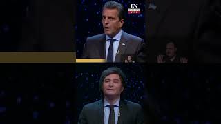 Debate presidencial | El picante cruce entre Javier Milei y Sergio Massa