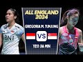 Gregoria Mariska Tunjung vs Yeo Jia Min | All England Open 2024 Badminton | Round 32