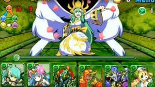 Puzzle \u0026 Dragons, Tower of Windy Woods (Green / Wood Conditional dungeon). - Artemis / Freyja team.