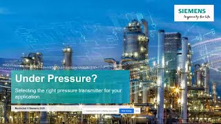 Under Pressure? Selecting the right Pressure Transmitter for your application.