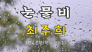 가수최주희~눈물비(원곡자~은정)