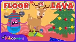Christmas Floor Is Lava - The Kiboomers Preschool Songs - Brain Break Freeze Dan