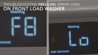F8E1 & LoFL Error Code - Washer Not Filling?