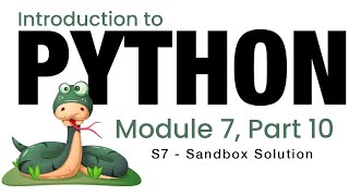 Python - Module 7 - Sandbox Solution (Fall 2023)