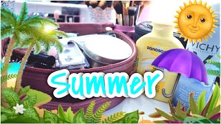 جهزوا معايا شنطة ميك اب الساحل 🌞🏖  | pack with me makeup bag for summer