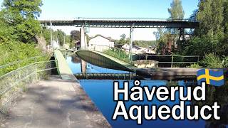 A bridge for boats, short walk at the Håverud aqueduct in Sweden.