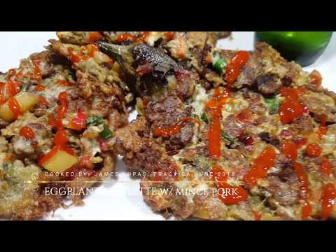 EGGPLANT OMELETTE WITH MINCE PORK EGGPLANT OMELETTE WITH MINCE PORK